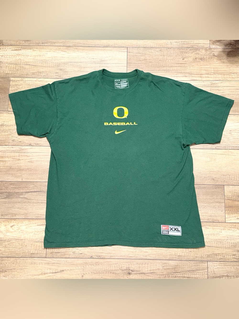 Vintage Team Issue Nike Center Swoosh Oregon Ducks Baseball T Shirt Mens 2XL